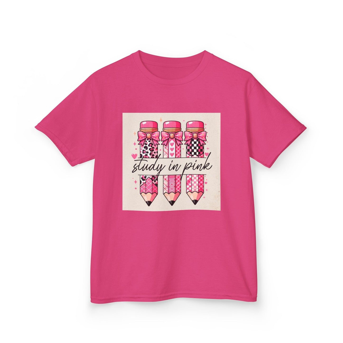 Kids 'Study in Pink' Pencils T-Shirt - Back-to-School Girls Graphic Tee
