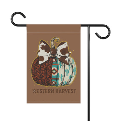 Western Harvest Pumpkin Garden Flag