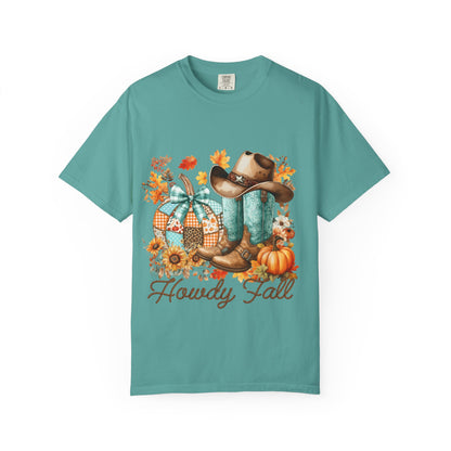 Cowboy Boots, Hat & Pumpkins Autumn Tee