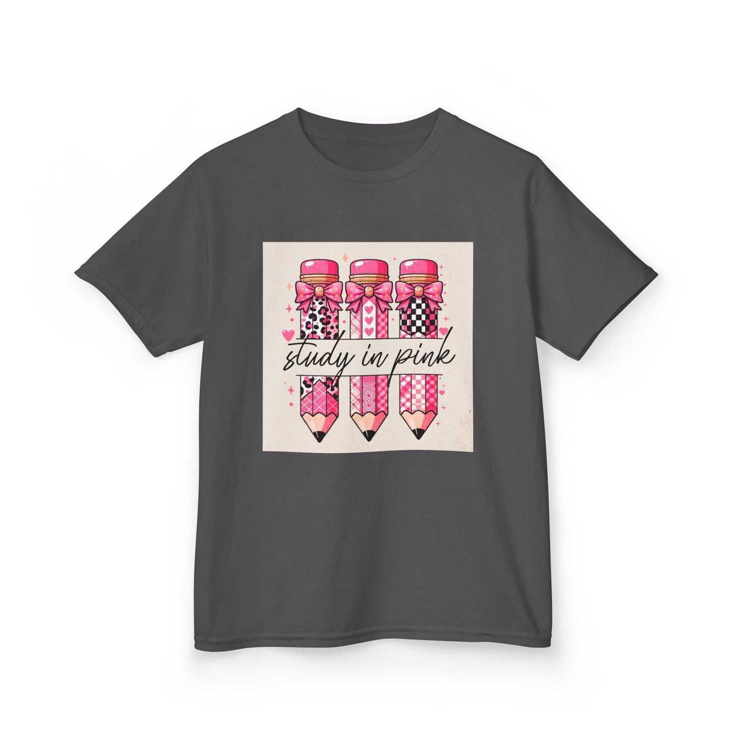 Kids 'Study in Pink' Pencils T-Shirt - Back-to-School Girls Graphic Tee