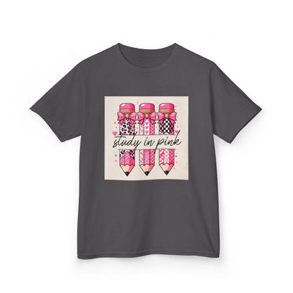 Kids 'Study in Pink' Pencils T-Shirt - Back-to-School Girls Graphic Tee