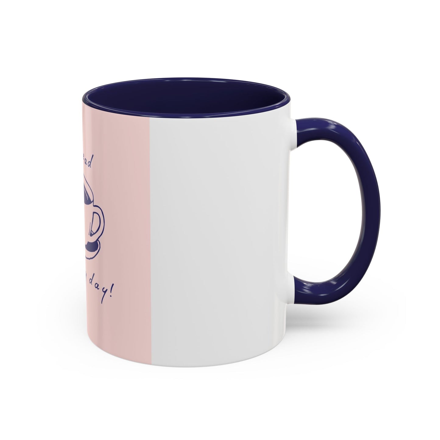 Go Ahead, Make My Day Coffee Mug — Pink Accent Ceramic Mug (11/15oz)