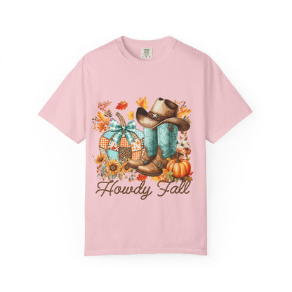 Cowboy Boots, Hat & Pumpkins Autumn Tee
