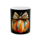 Leopard Bow Pumpkin Mug