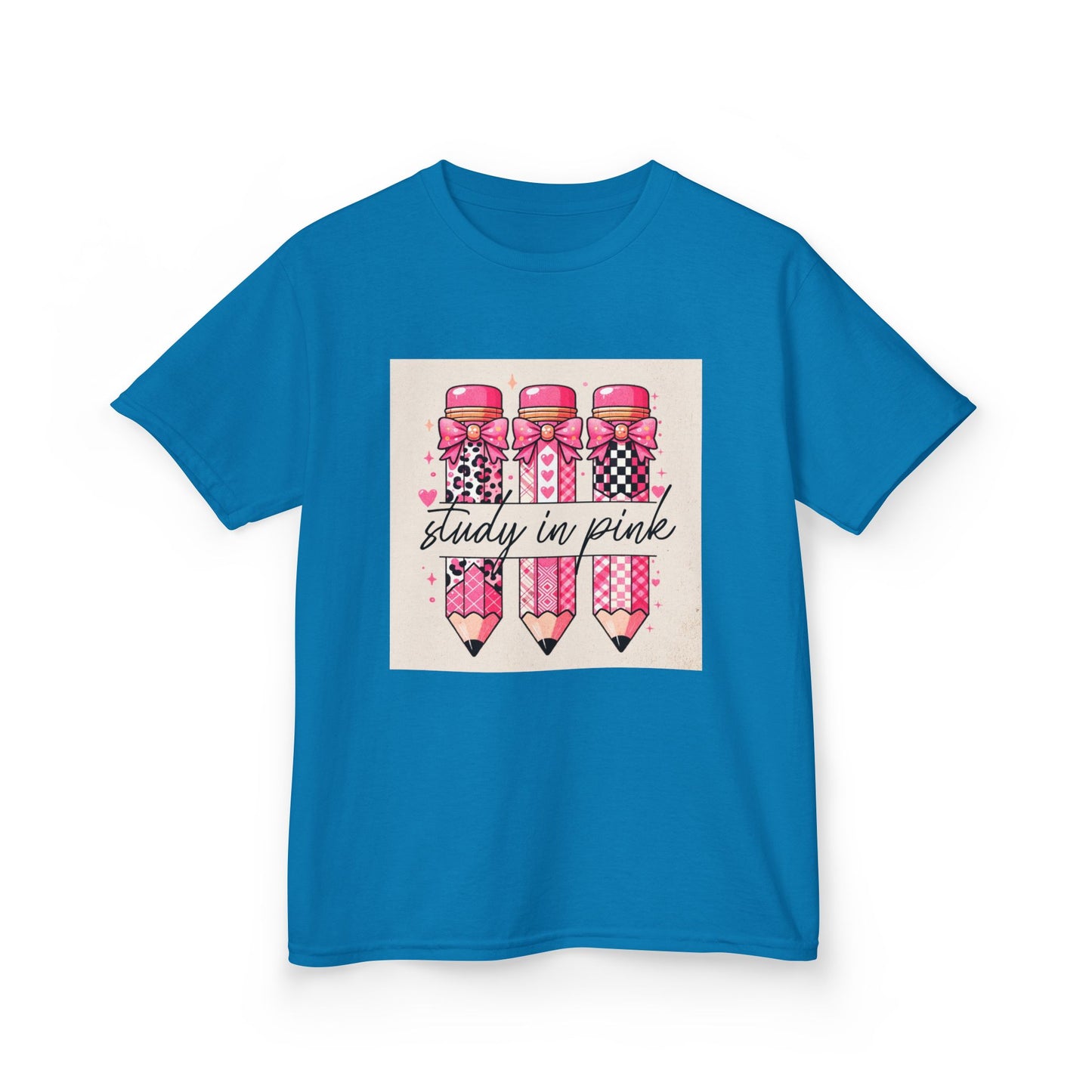 Kids 'Study in Pink' Pencils T-Shirt - Back-to-School Girls Graphic Tee
