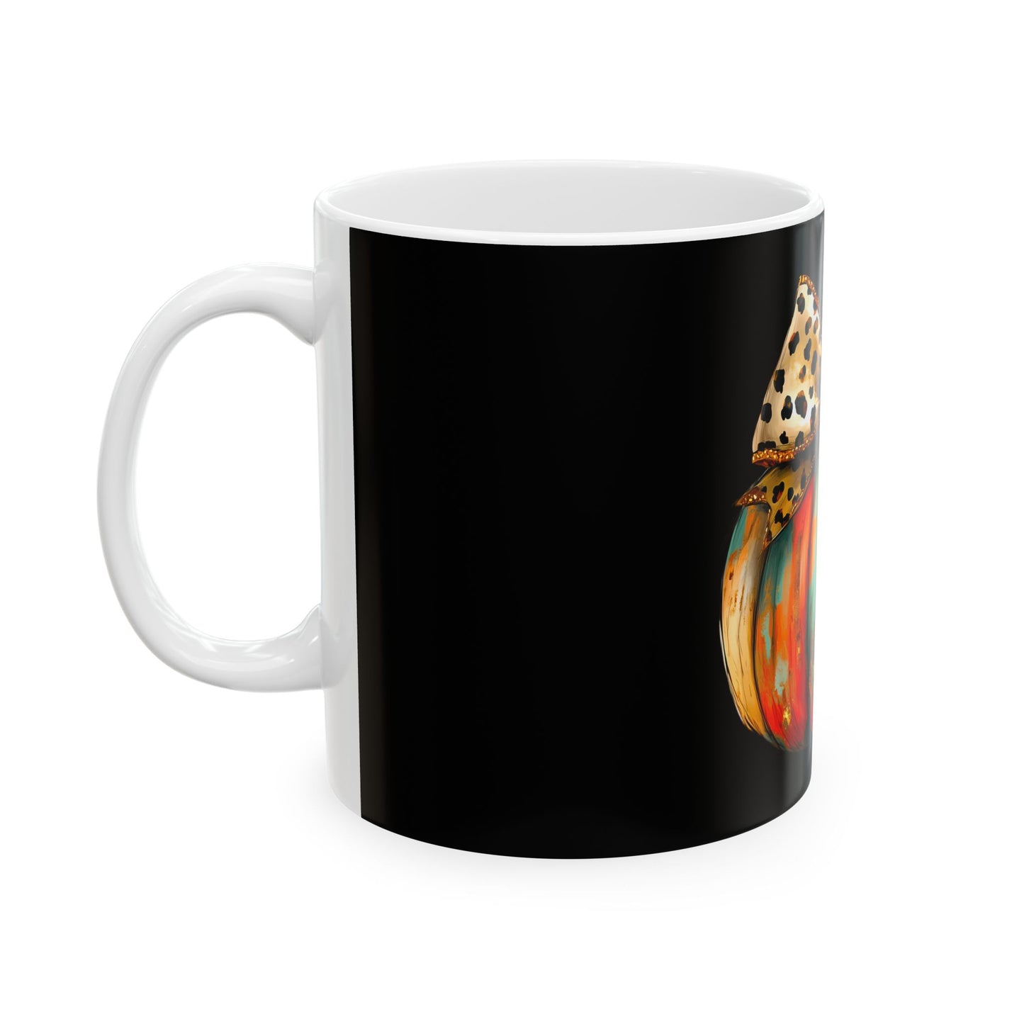 Leopard Bow Pumpkin Mug