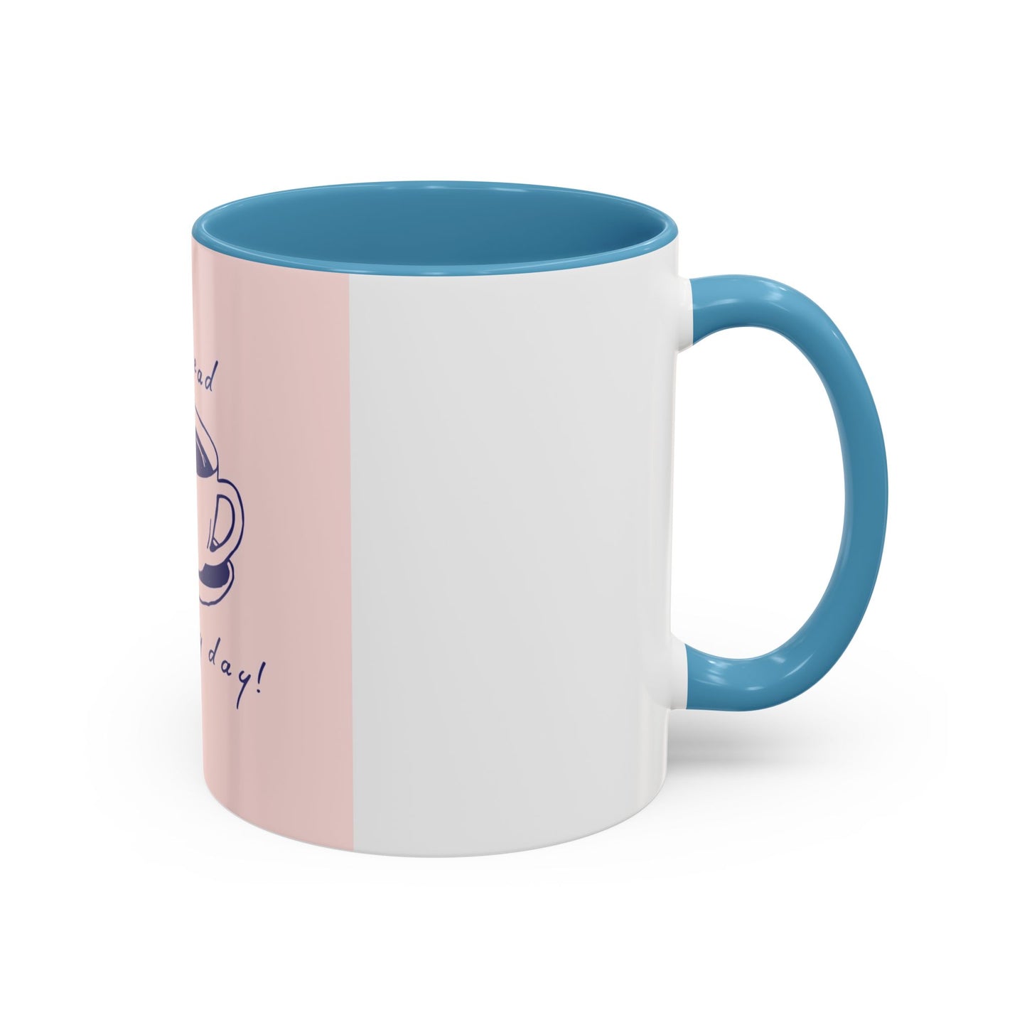 Go Ahead, Make My Day Coffee Mug — Pink Accent Ceramic Mug (11/15oz)