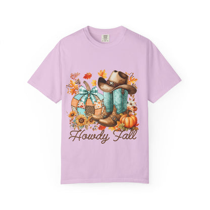 Cowboy Boots, Hat & Pumpkins Autumn Tee