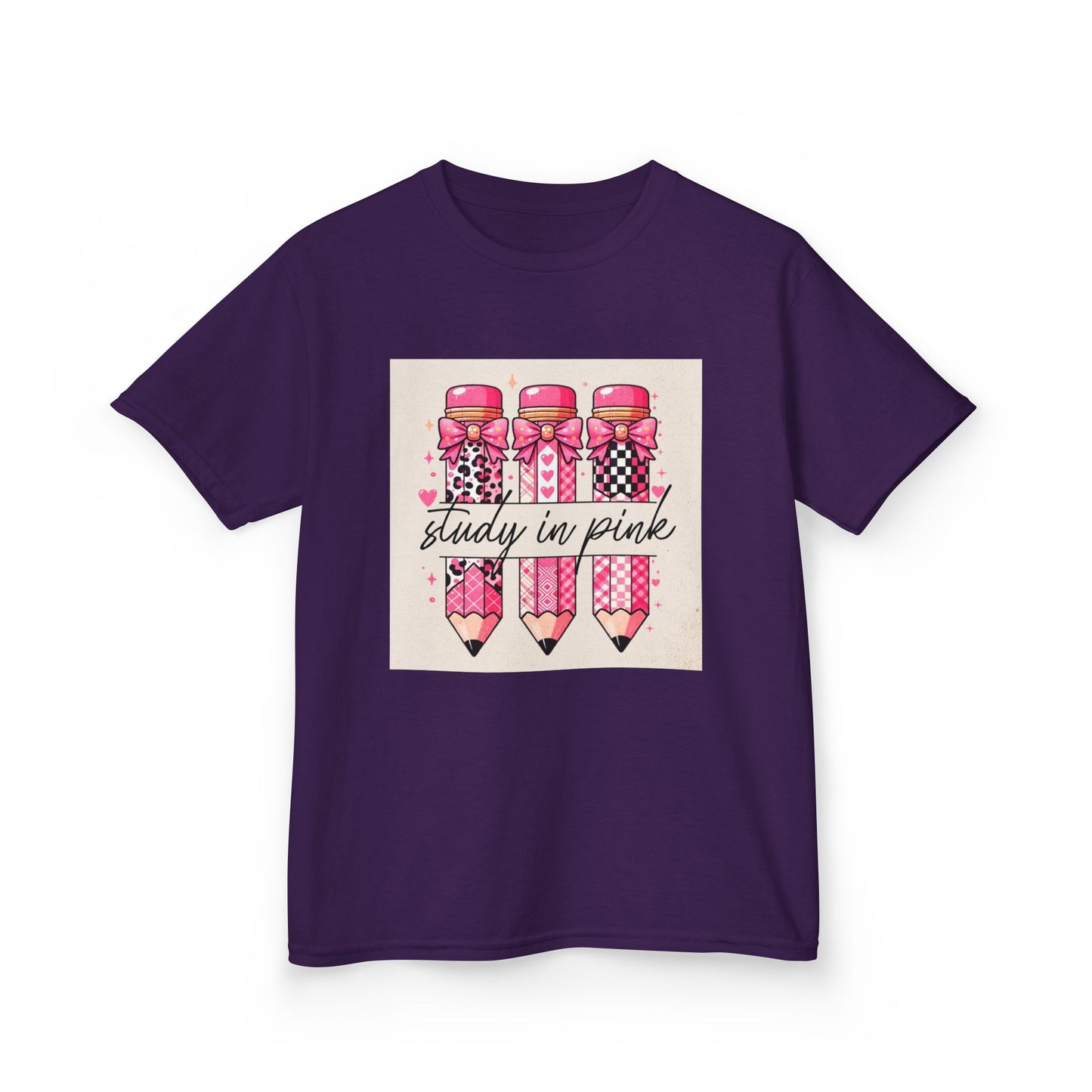 Kids 'Study in Pink' Pencils T-Shirt - Back-to-School Girls Graphic Tee