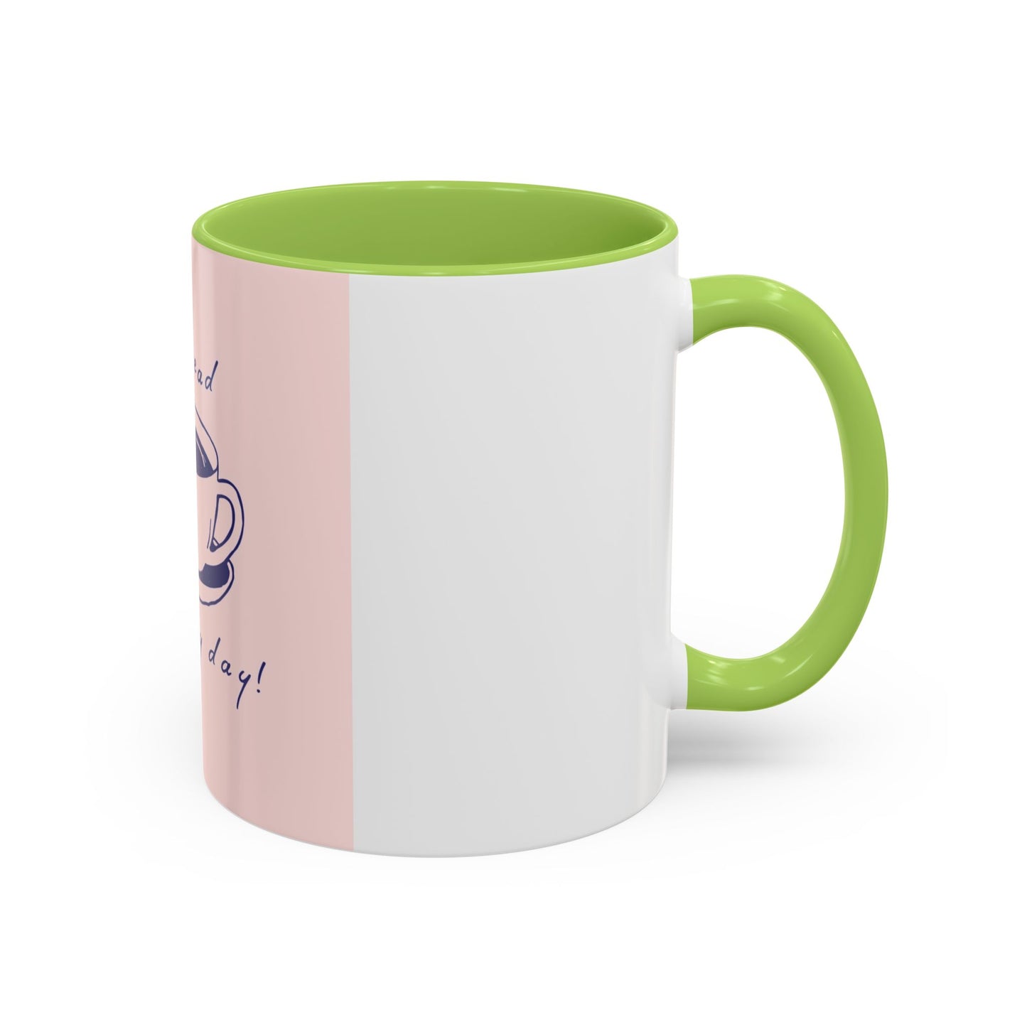 Go Ahead, Make My Day Coffee Mug — Pink Accent Ceramic Mug (11/15oz)