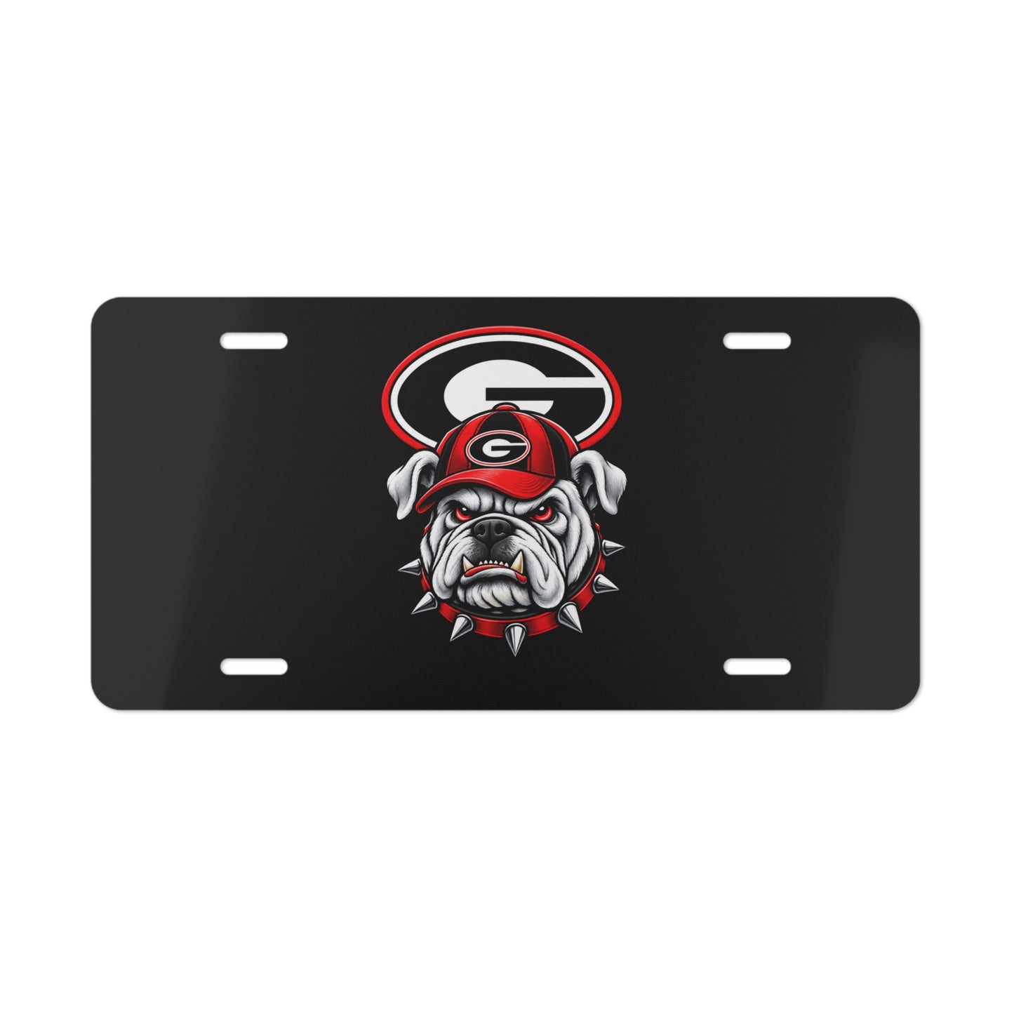 Georgia Bulldogs Bulldog Mascot Vanity Plate – NCAA Car License Plate