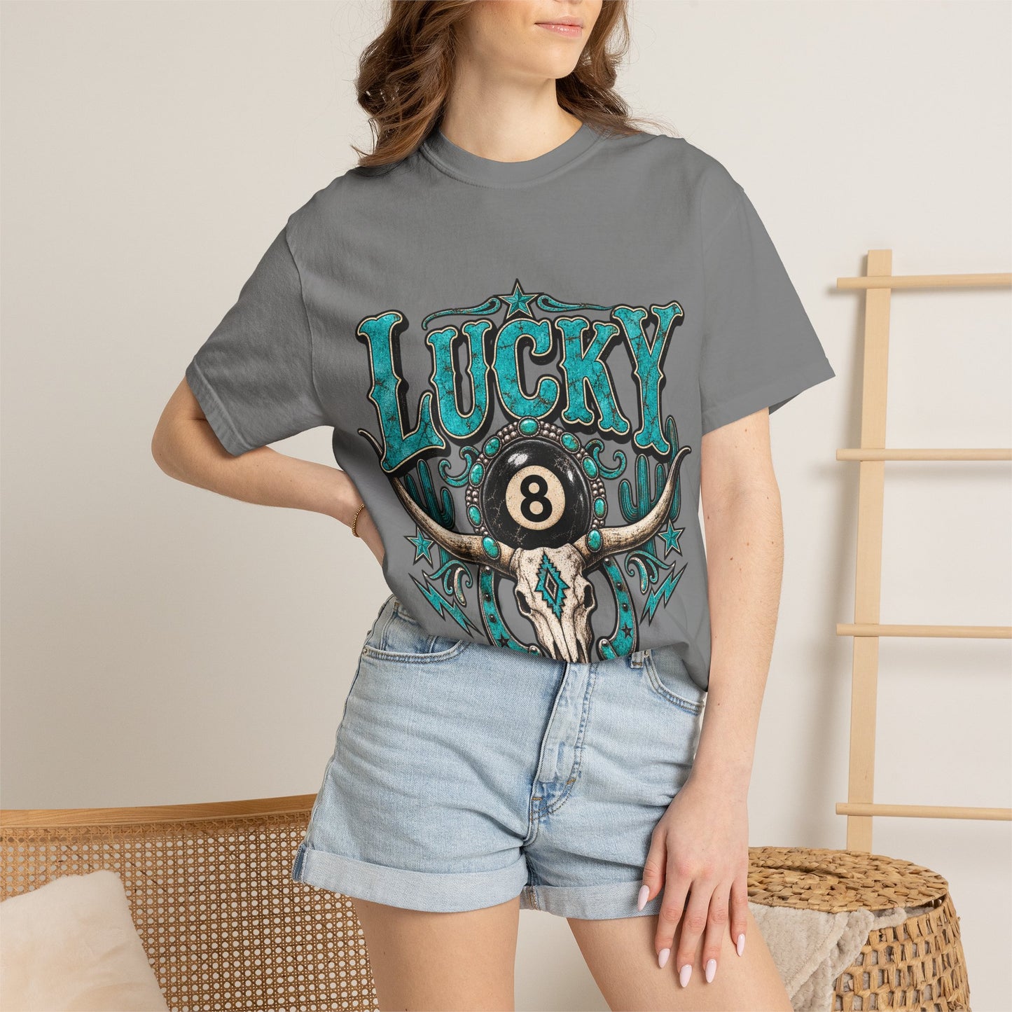 Lucky 8 Bull Skull T-Shirt