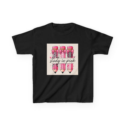 Kids 'Study in Pink' Pencils T-Shirt - Back-to-School Girls Graphic Tee
