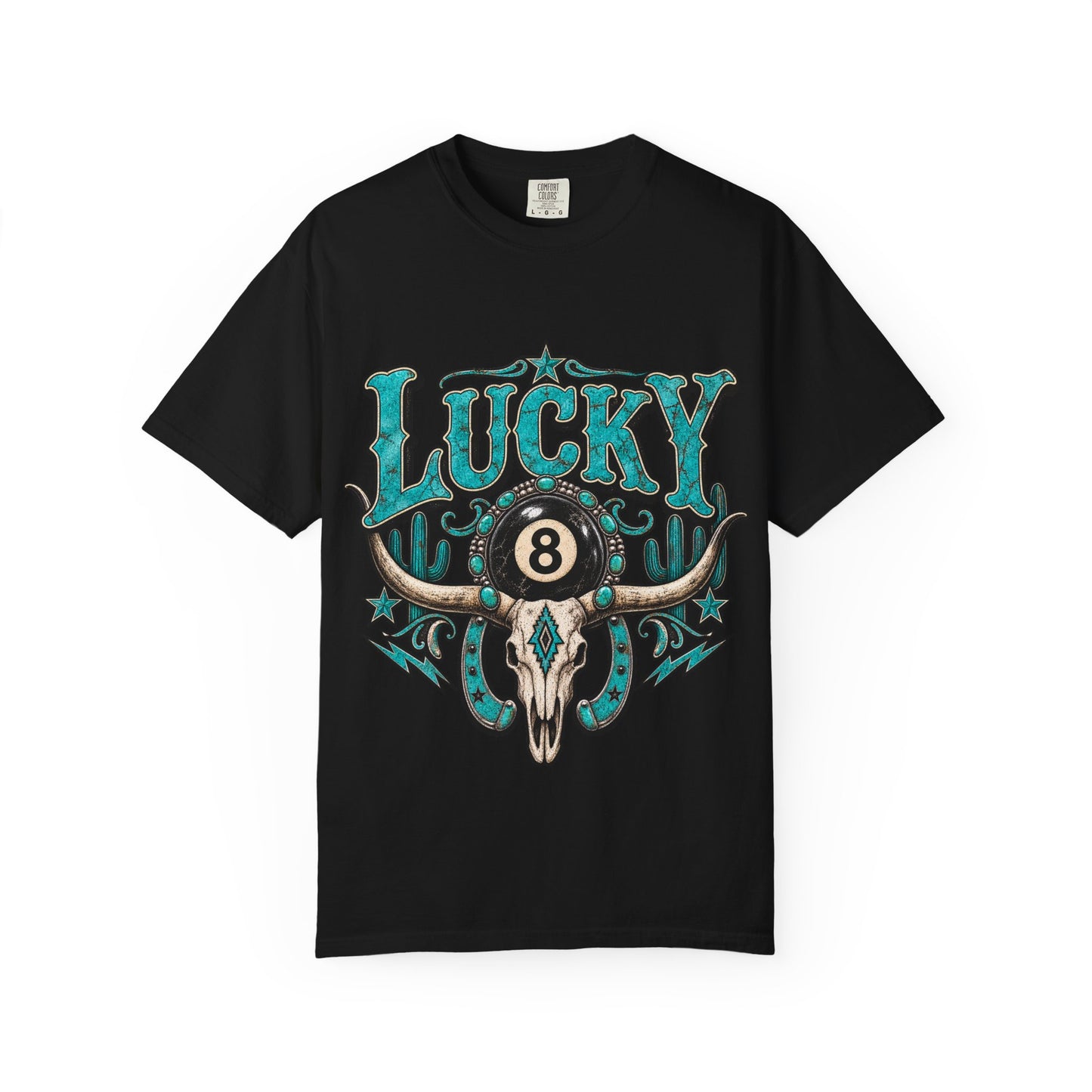 Lucky 8 Bull Skull T-Shirt