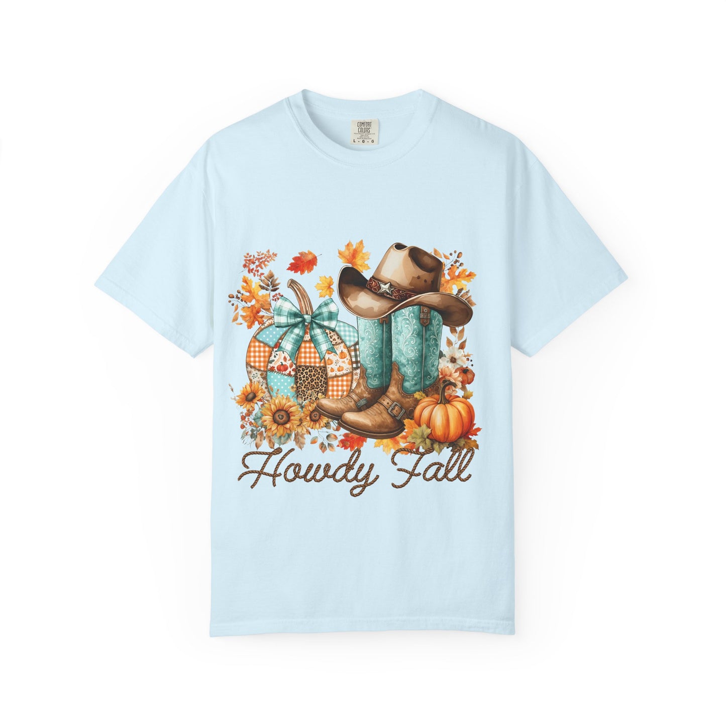Cowboy Boots, Hat & Pumpkins Autumn Tee