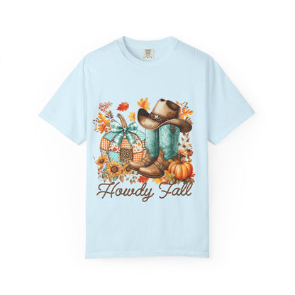 Cowboy Boots, Hat & Pumpkins Autumn Tee
