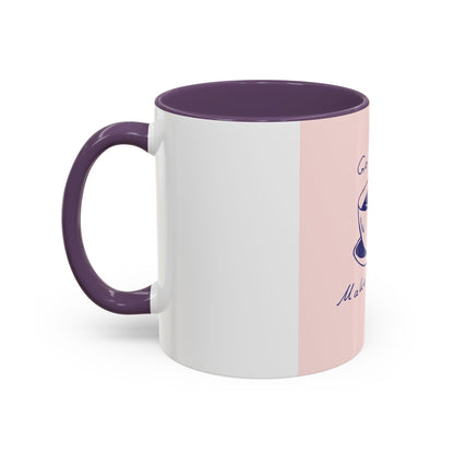 Go Ahead, Make My Day Coffee Mug — Pink Accent Ceramic Mug (11/15oz)