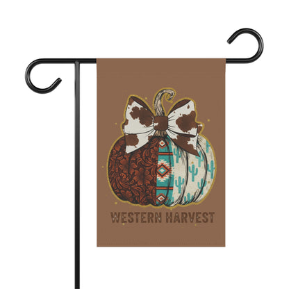 Western Harvest Pumpkin Garden Flag