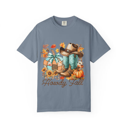 Cowboy Boots, Hat & Pumpkins Autumn Tee