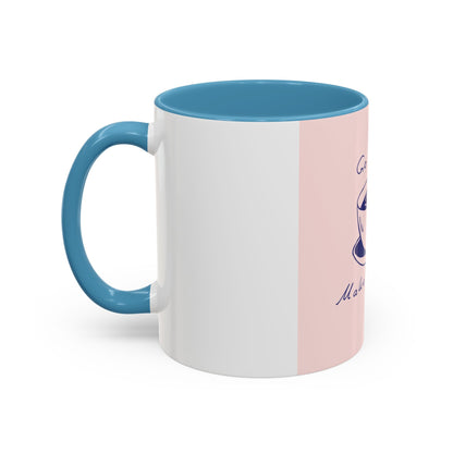 Go Ahead, Make My Day Coffee Mug — Pink Accent Ceramic Mug (11/15oz)