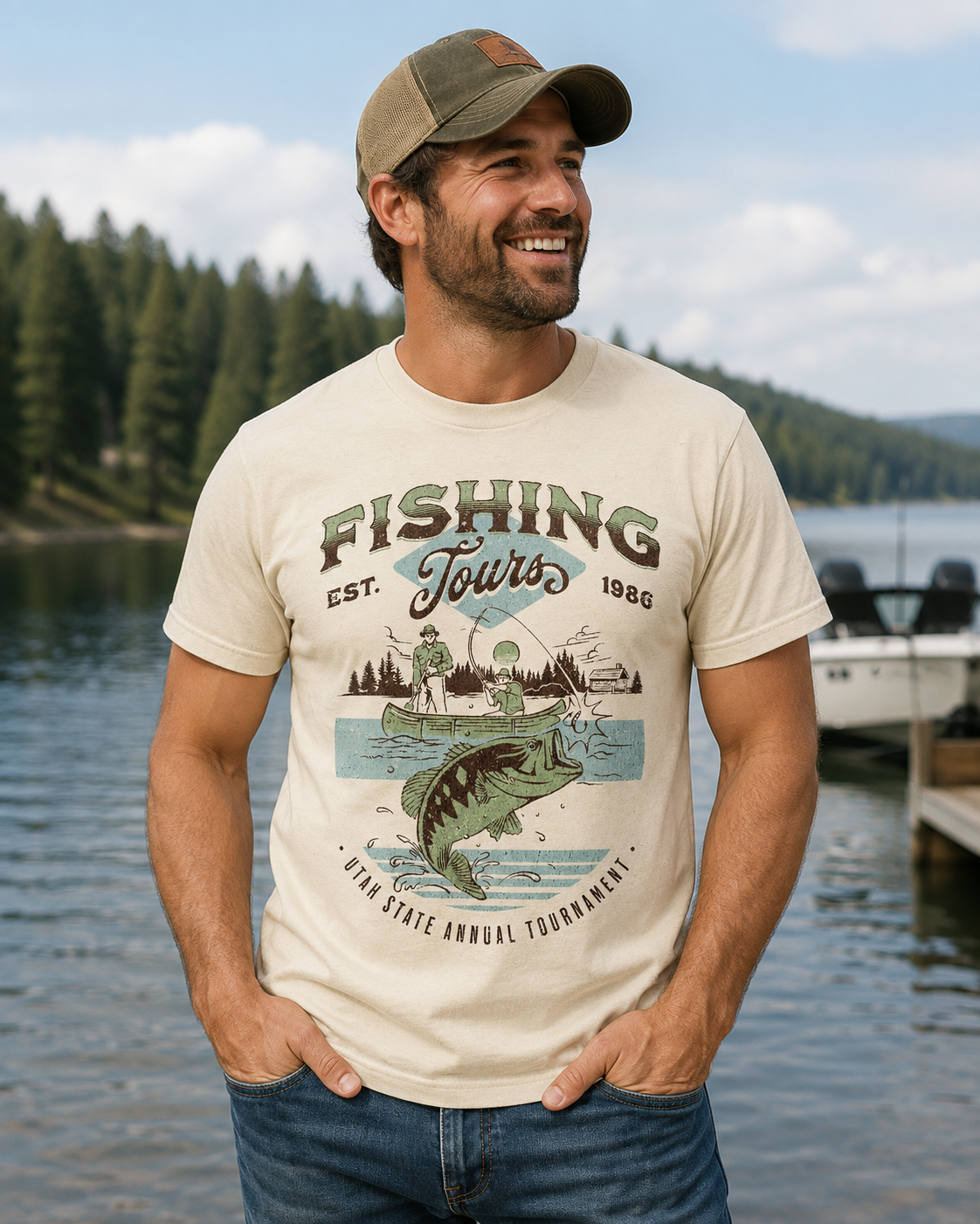 Fishing Tours T-Shirt — Vintage Outdoor Angler Tee