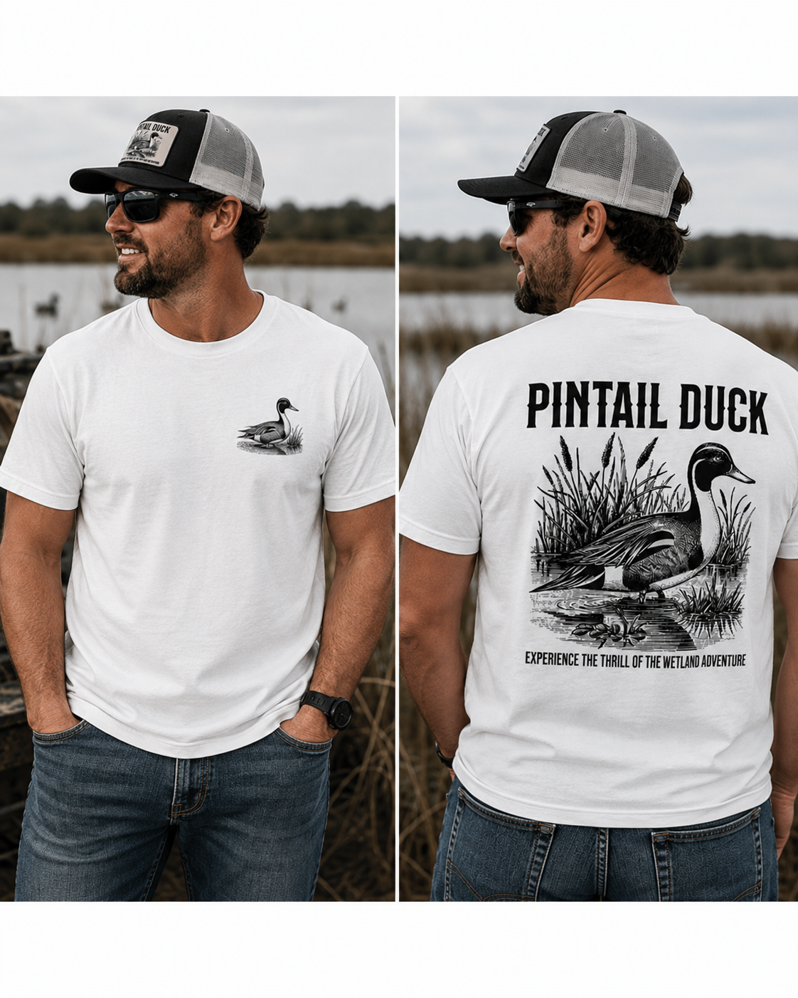Duck Sketch T-Shirt — Vintage Waterfowl Illustration Tee