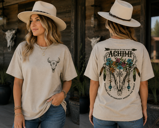 Buffalo Skull Tee — Western Boho Graphic T-Shirt