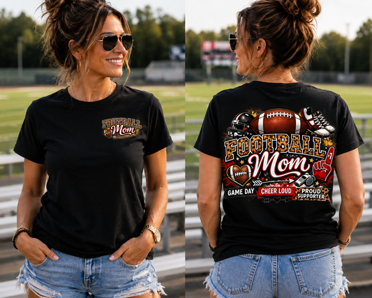 Football Mom T-Shirt – Vintage Grunge Football Mom Tee