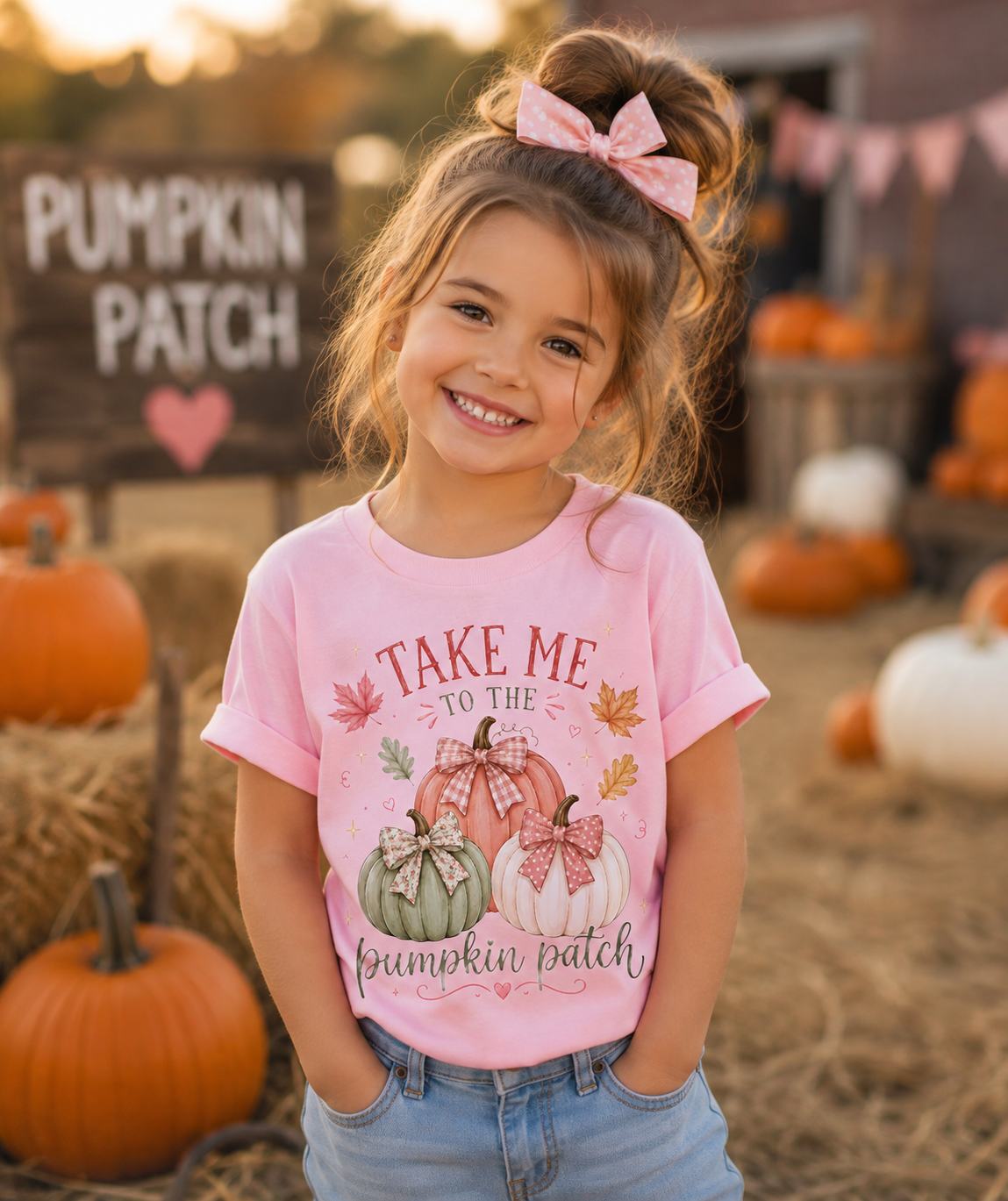Youth Tee — "Take Me to the Pumpkin Patch" Fall Pumpkin Graphic Shirt