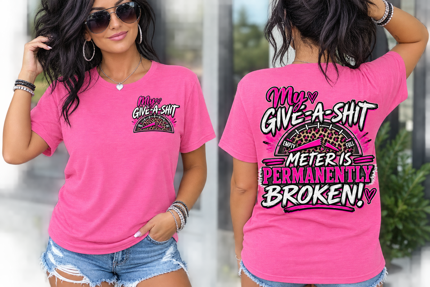 "My Give-a-Shit Meter Is Permanently Broken" Graphic Tee