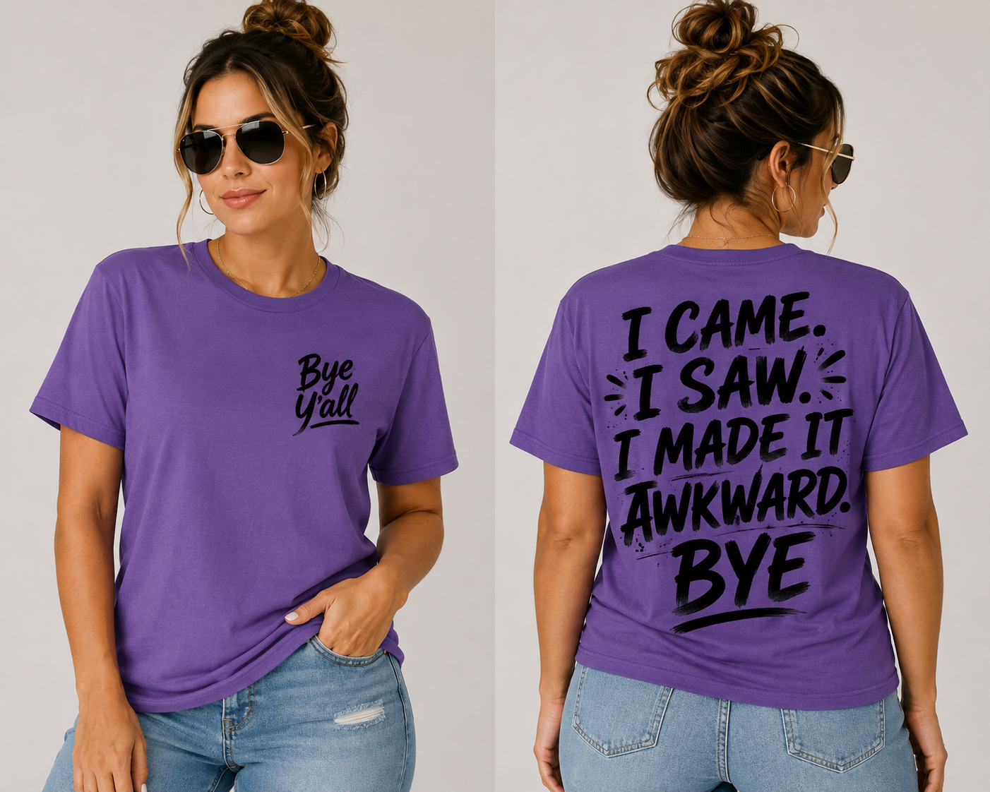 “I Came. I Saw. I Made It Awkward. Bye” Graphic Tee