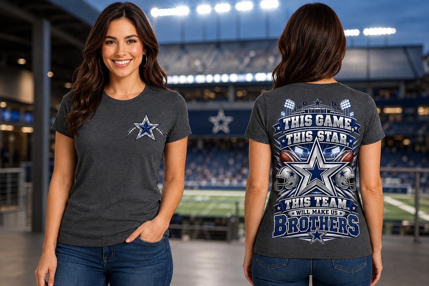 This Game, This Star Football T-Shirt — 'This Team Will Make Us Brothers' Graphic Tee