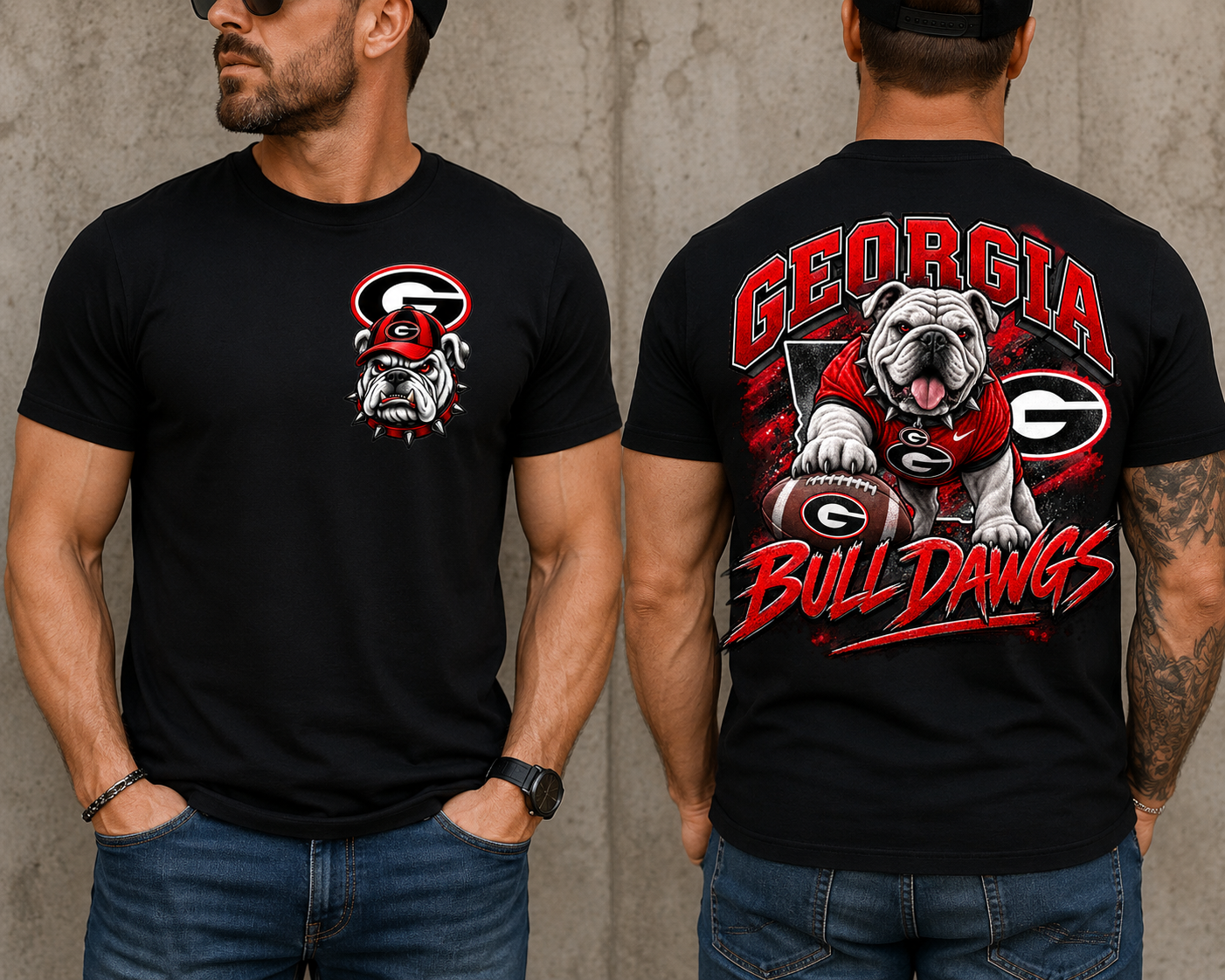 Georgia Bulldogs Bulldog Graphic T-Shirt