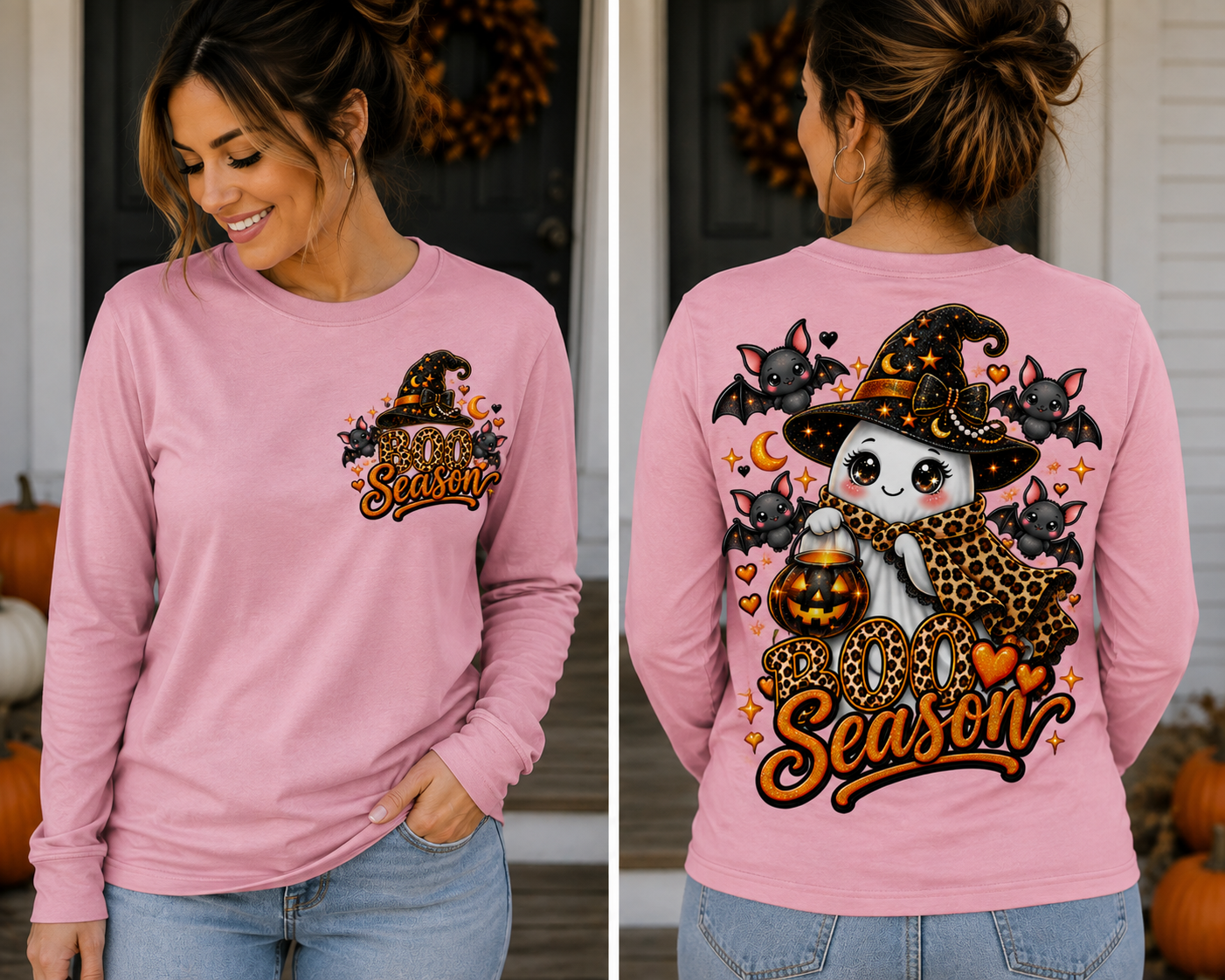 Halloween Cat Long Sleeve Tee