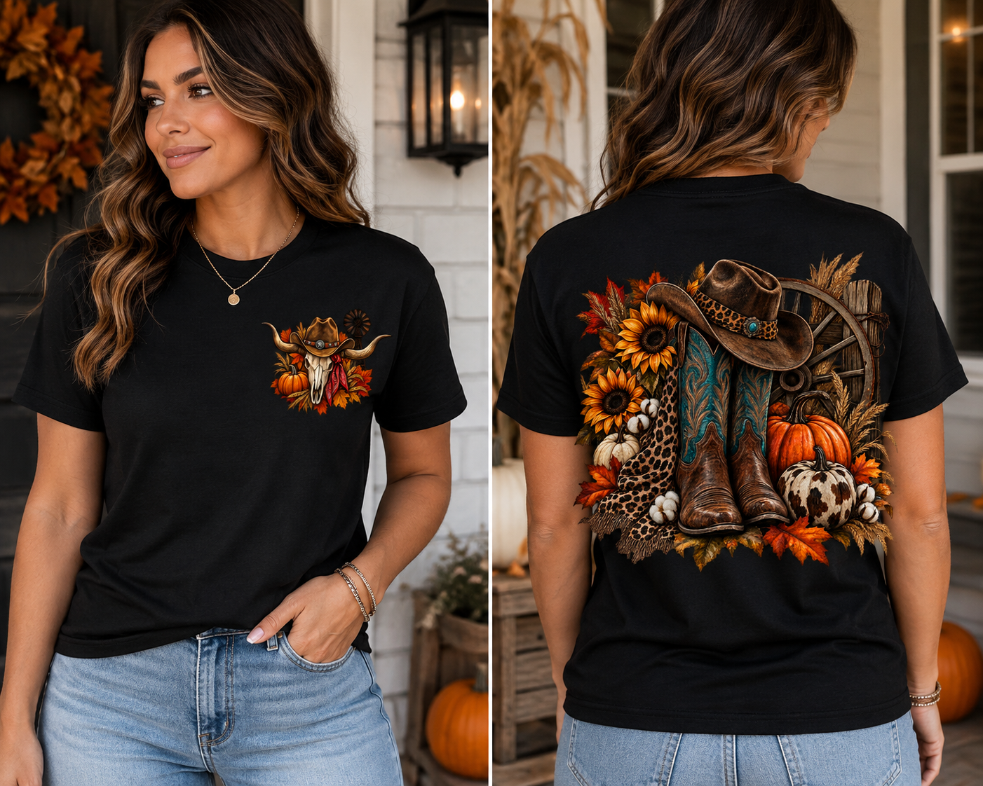 Cowgirl Boots & Hat Fall T-Shirt