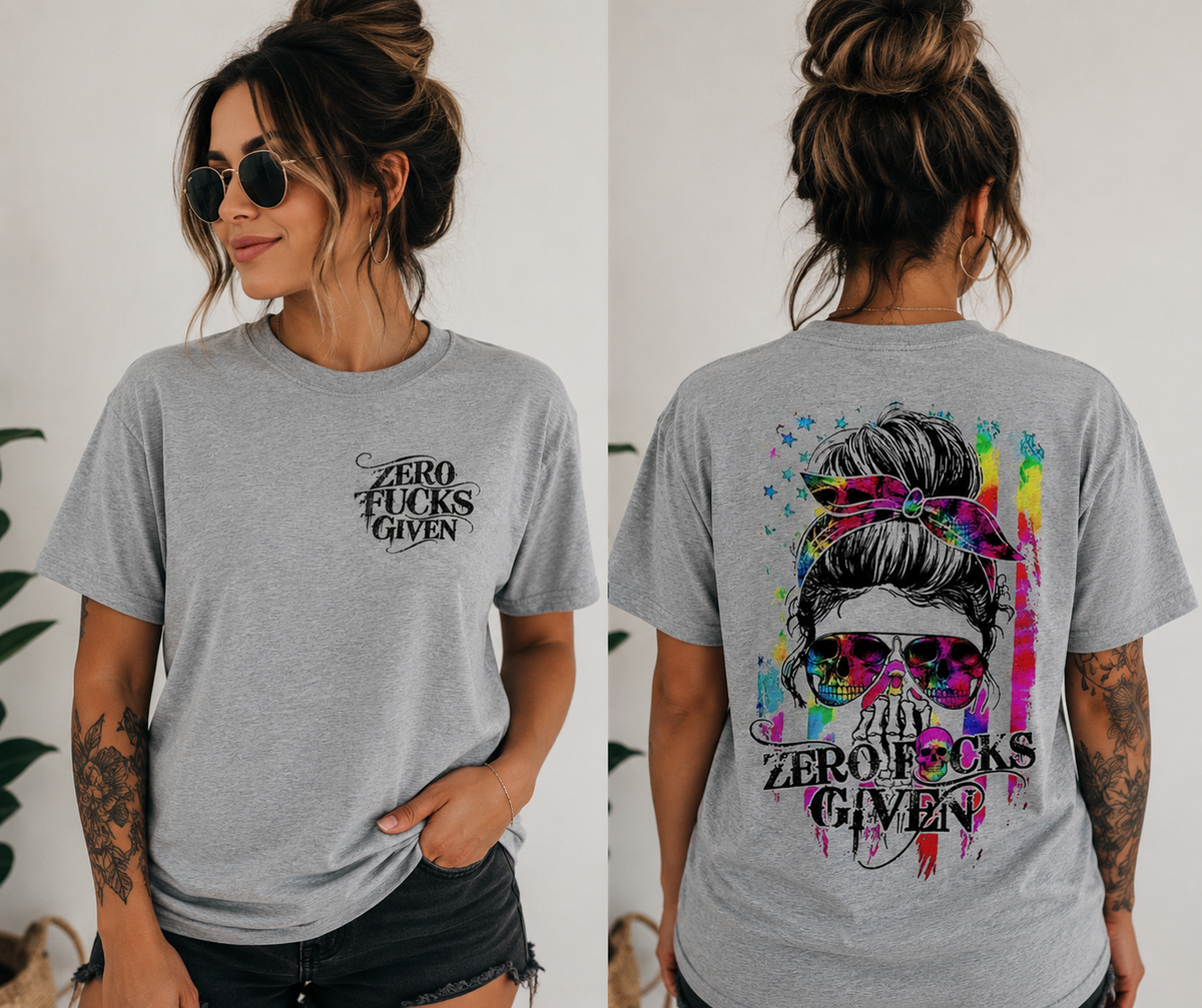 Zero Fucks Given Skull T-Shirt