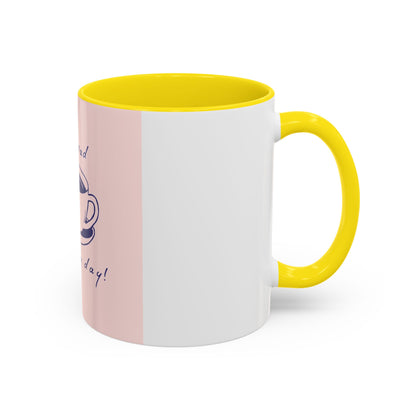 Go Ahead, Make My Day Coffee Mug — Pink Accent Ceramic Mug (11/15oz)