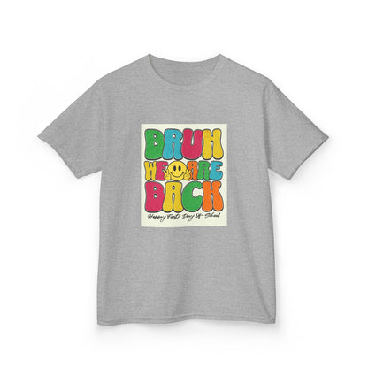 Kids T‑Shirt — Colorful "Bruh We Are Back" Retro Graphic Tee
