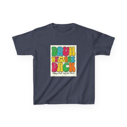 Kids T‑Shirt — Colorful "Bruh We Are Back" Retro Graphic Tee