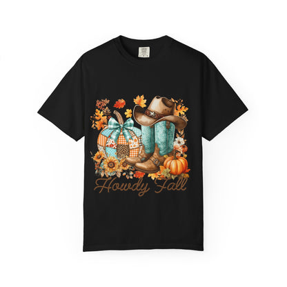 Cowboy Boots, Hat & Pumpkins Autumn Tee