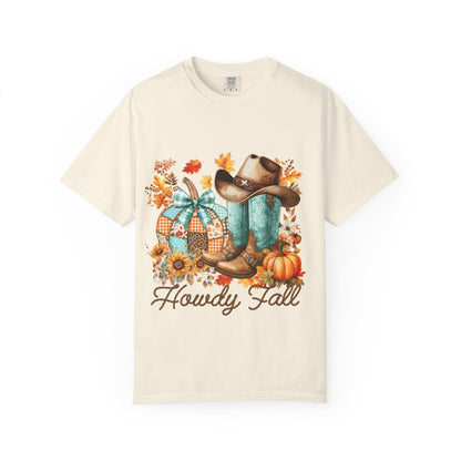 Cowboy Boots, Hat & Pumpkins Autumn Tee