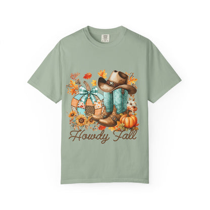 Cowboy Boots, Hat & Pumpkins Autumn Tee