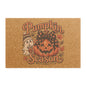 Pumpkin Season Doormat — Fall Halloween Welcome Mat with Jack-O'-Lantern & Ghost