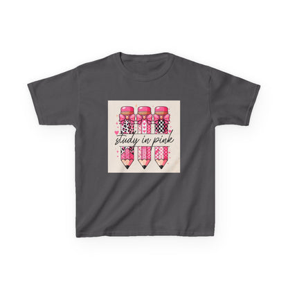 Kids 'Study in Pink' Pencils T-Shirt - Back-to-School Girls Graphic Tee