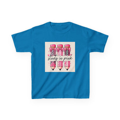 Kids 'Study in Pink' Pencils T-Shirt - Back-to-School Girls Graphic Tee