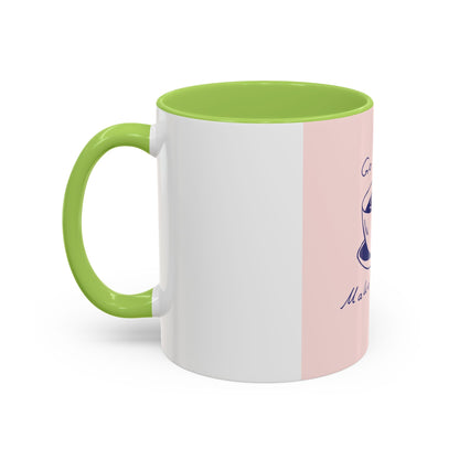 Go Ahead, Make My Day Coffee Mug — Pink Accent Ceramic Mug (11/15oz)