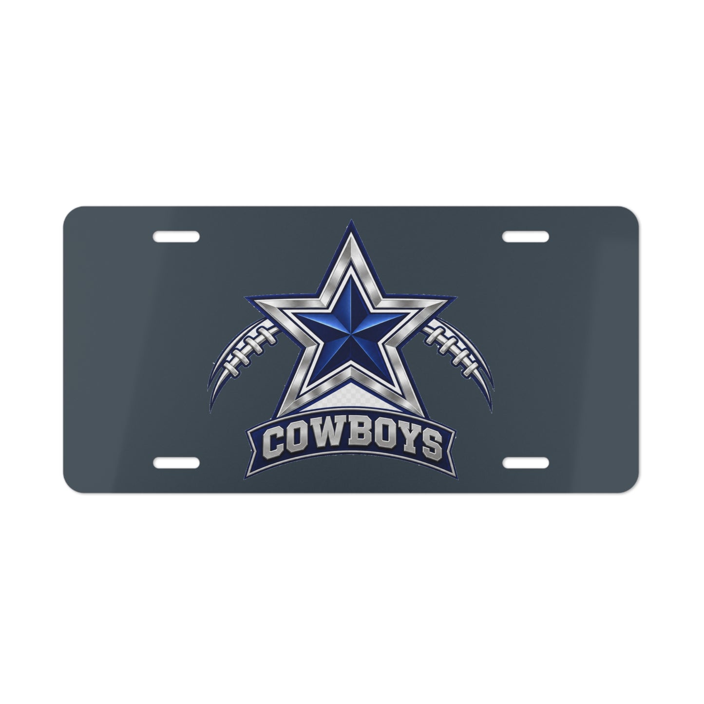 Cowboys Star Football Vanity Plate
