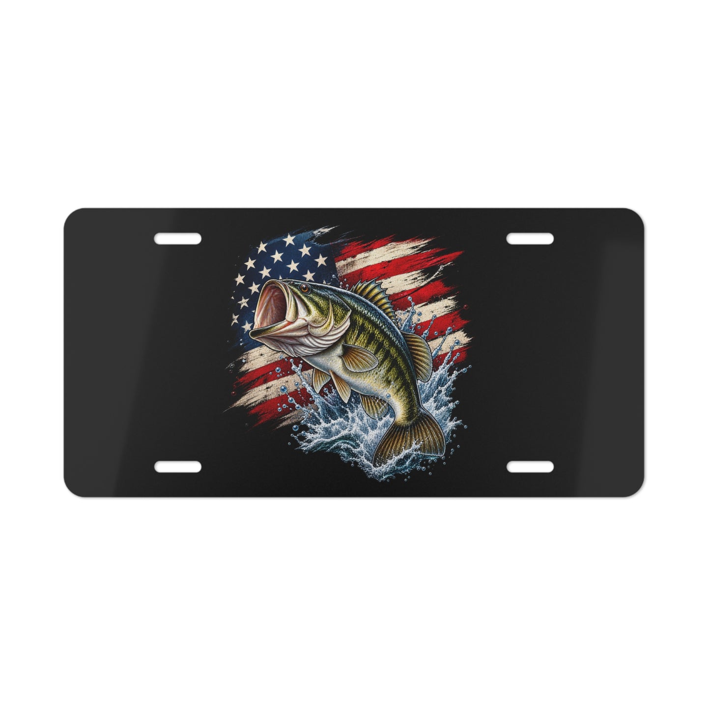 American Bass Fishing Vanity Plate