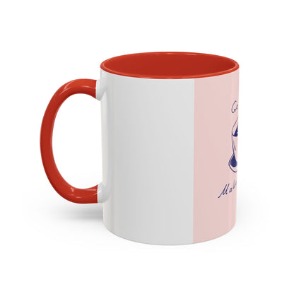 Go Ahead, Make My Day Coffee Mug — Pink Accent Ceramic Mug (11/15oz)