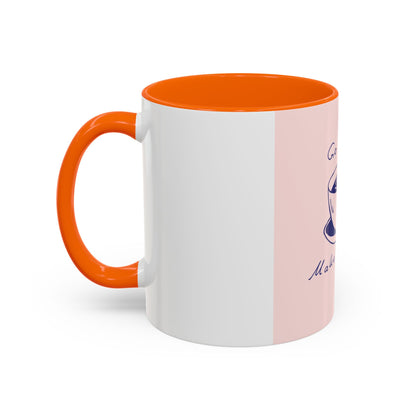 Go Ahead, Make My Day Coffee Mug — Pink Accent Ceramic Mug (11/15oz)